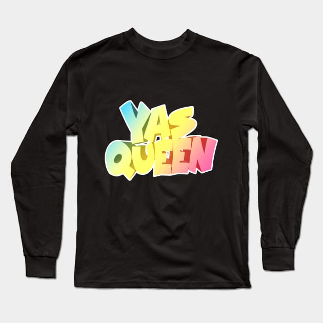 YAS QUEEN Slogan Tee Long Sleeve T-Shirt by DankFutura